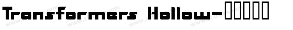 Transformers Hollow字体转换